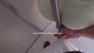 Milf touch my dick in Public Train in Mexico