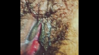 Japanese Teen girl hair pussy wet and cream pussy Fingering steaming gash 