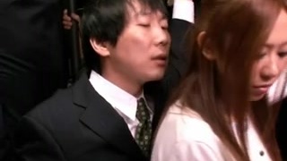 Shy Beauty groped and used in a public bus Shy Beauty groped and used in a public bus