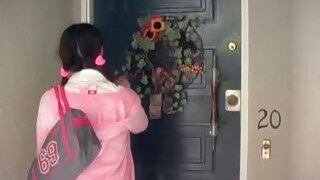 Nasty brown-haired MILF caught young Asian partFive