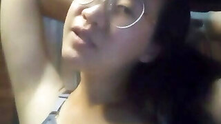 Asian girl at home alone and bored wanks 16