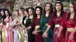 Kurdish dance of beautiful Kurdish chicks in Kurdish clothes