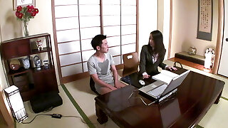 Female Asian teacher gets seduced by her horny student