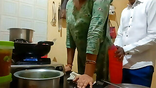 Indian hot wife got fucked while cooking in kitchen