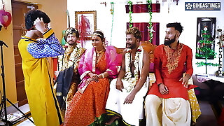 Desi queen BBW Sucharita Full foursome Swayambar hardcore erotic Night Group sex gangbang Total Movie ( Hindi Audio ) 