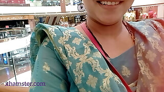 Sangeeta Goes To A Mall Unisex Toilet And Gets Super-naughty While Peeing And Farting (Telugu Audio) 