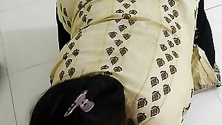 (Telugu Maid Ko Jabardast Choda) Desi Maid Boinked by the owner with love glove while cleaning Guest Room - Huge Cum wild