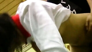 Jap hot teen babe porked doggy style at the gym Jap hot teen babe porked doggy style at the gym