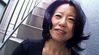Horny Asian grandmother Junko Sakashita spreads her legs to be dicked