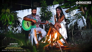 Night Outdoor Bonfire open romp at night with StarSudipa and Cum-shots ( Hindi Audio )
