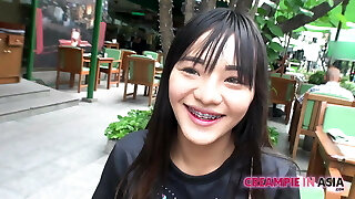 Thai gal receives creampie from Japan guy Thai gal receives creampie from Japan guy