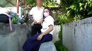 Pinay Student and Pinoy Teacher hookup in public cemetery