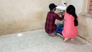 Nepali Bhabhi Finest Ever Fucking With Young Plumber In Douche! Desi Plumber Sex In Hindi Voice