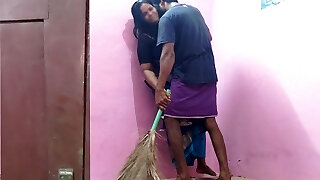 Stepmom cleans the house and I want to have sex with her