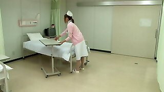Japanese nurse creampied at polyclinic bed!