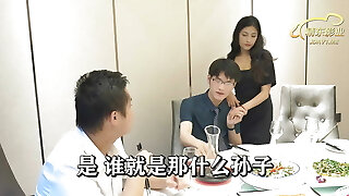 OL Asian slut with big natural breasts and big butts cuckold with her big cock boss