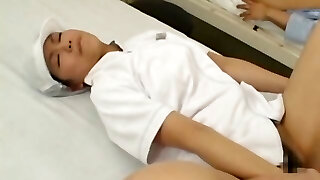 Japanese nurse gets doggie ravaged