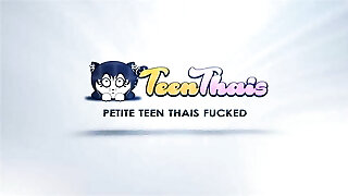 Thai teen, Aon got a cum shot after a wild fuck session