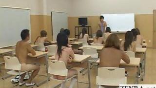 Shy naturist Japanese schoolgirls on national nude day