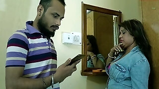 Indian Wife Fucking Infront Of Her Hubby!! Hindi Threesome Sex