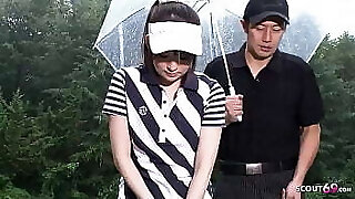Little Japanese Teenie seduce to Plumb by old Teacher at Golf Lesson