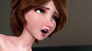 Big Hero Six - Aunt Cass Very First Time Anal (Animation with Sound)