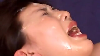 Crazy Japanese doll Reon Kirishima in Incredible Facial, Gang-fuck JAV clip