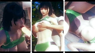 Hentai 3D - The big boobs girl in sportswear