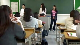 L'école de japonais de l'enfer avec une extrême face-sitting sous-titré