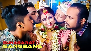 gangbang suhagarat - esposa india de besi muy primera suhagarat con cuatro maridos (película completa )