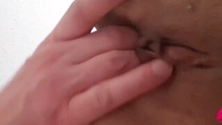 Getting Fingered in my Tight Wet Clean-shaved Pussy HARD during Photograph Shoot