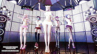 MMD Badkiz - Come Closer Cool Kpop Dance Ahri Akali Seraphine Kaisa Evelynn League Of Legends KDA