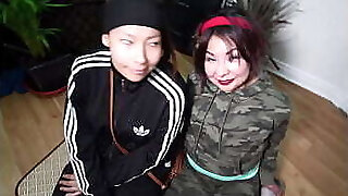 NDNgirls #12 - &quot_Glad Hour&quot_ Double fellatio from 2 Cree Native American Indian teen 18yo lesbians with ample tits who wanna try their first big black cock on NDNgirls native american porn site