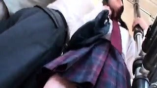 Chinese student is caught on an upskirt shot and also gets