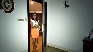 Thai MILF wife hubby foot sex massage