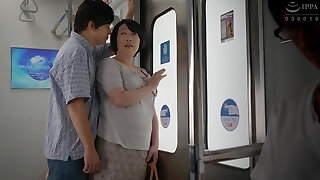 B-The guy's cheek is about to touch my cheek ...