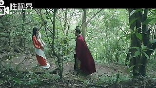 Accidentally woke up by a Horny Asian teen Dame while jerking off and oral pleasure POV