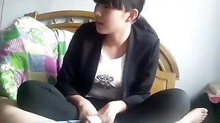 Chinese northeast middle school gal handjob and footjob Chinese northeast middle school gal handjob and footjob