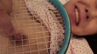 Uncensored Chinese milf affair with tennis racket Subtitled