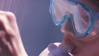 Sexy Japanese Scuba Diving Underwater Deep Throating Bubbles Scuba Training PART 1