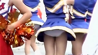 Astounding Asian cheerleader girls recorded on camera