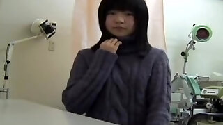 Young Japanese damsel reaches an orgasm at her gynecology.s office