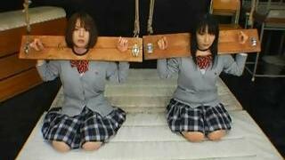 Two poor asian students gets punished
