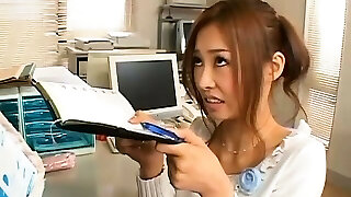 Japan Office Lady Gets Spunk On Her Face
