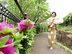 Japanese wife in kimono flower arrangement mam canor class leads to sex