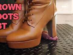 CBT and Cock Crush Trample in Brown Knee roleplay virtual Boots with TamyStarly - Ballbusting, Bootjob, Shoejob