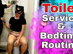 Femdom Toilet mom on chiken Training Bedtime Routine Bondage big bres girl xxx Mistress Real Amateur Couple Milf Stepmom