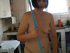 After cleaning the house, nudist wife pee and she uses the cuckold as xxxx saksil hd paper