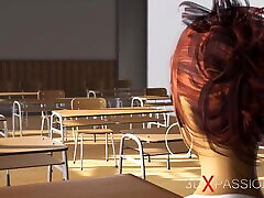 3D Porn Animation: Slim Busty Submissive Stud Lets Her Shemale Teacher Put Her In a Pillory And Fuck