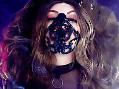 hot and shiny - wearing PVC and Latex - fashion shoot backstage Arya Grander mask open pussy bukkake smoke